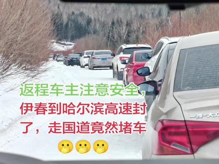 大年初六黑龙江多地受雨雪影响,多条高速公路封闭,返程的朋友们注意查看路况#道路千万条安全第一 #路况信息 #安全出行 #实时路况