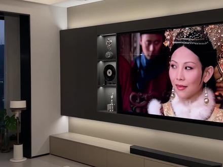 这个电视背景墙这么好看也就算了,居然还这么实用?!#电视柜 #电视背景墙 #悬空电视柜 #客厅 #装修分享