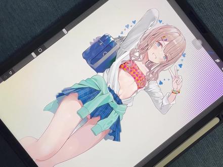 Procreate漫画网点效果来啦!其实就是用半色调就能实现! #procreate #插画 #零基础学画画 #绘画 #每日一画 @DOU+小助手