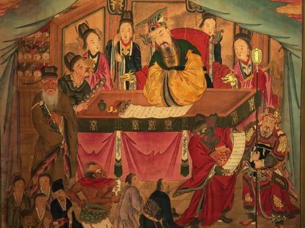 道教十殿阎君,其名分别为:一殿秦广王、二殿楚江王、三殿宋帝王、四殿仵官王、五殿阎罗王、六殿卞城王、七殿泰山王、八殿都市王、九殿平等王、十殿转轮王。
#道系青年 #传统文化 #道教 #道家文化 #国学智慧