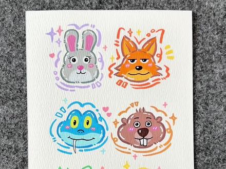 一看就会的疯狂动物城小头像 #画画教程 #简单画 #丙烯马克笔绘画 #一看就会画 #疯狂动物城画