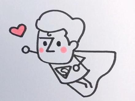 教你用“Z”画超人,飞去保护你😎❤️#简笔画 #超人