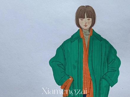 这样画人物插画太简单啦。全网都在学的色块概括法,你也能轻松上手#灵感不打烊-艺术打卡 #丙烯马克笔绘画 #人物插画 #手绘