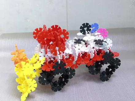 #上热门 第四集,雪花片教程,大型挖土机(下)来啰!喜欢的宝宝看过来!