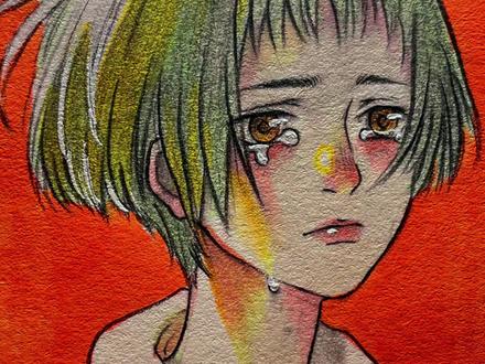 马克笔和炭笔的碰撞我jio得很不错!#绘画过程 #撒野 #顾淼 #临摹