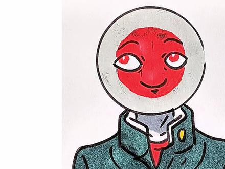 穿中山装的火柴人。 #简笔画