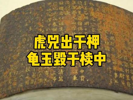 虎兕出于柙,龟玉毁于椟中