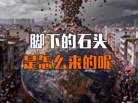 我们脚下的石头是怎么来的,难道真的是天上下雨掉下来的吗 #科普知识 #石头 #每天跟我涨知识 #儿童动漫 #少儿科普