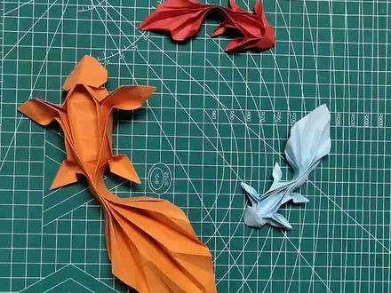 #折纸教程 #折纸金鱼 用10到15厘米的纸