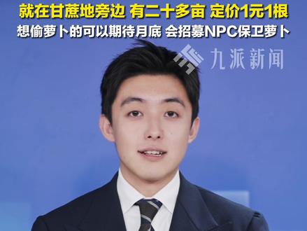 12月8日报道,四川眉山#偷甘蔗主理人将推出保卫萝卜 :就在甘蔗地旁边,有二十多亩,定价1元1根,想偷萝卜的可以期待月底,会招募NPC保卫萝卜。