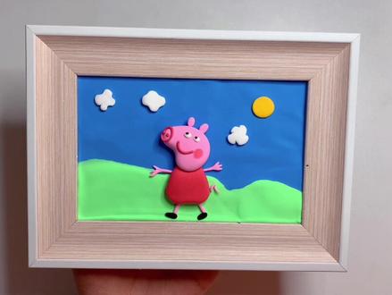 #超轻粘土 小猪佩奇来啦,你小时候喜欢踩泥坑吗?🤪🤪🤪#超轻粘土手工 #亲子#幼儿园手工