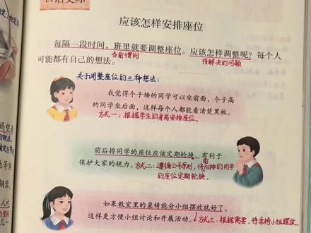 #小学语文 三年级下册第六单元口语交际《应该怎样安排座位》