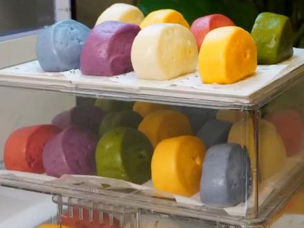 彩色馒头怎么蒸不变色?失败6次的经验分享,实在是太美了#美食教程 #蔬菜馒头 #彩色馒头