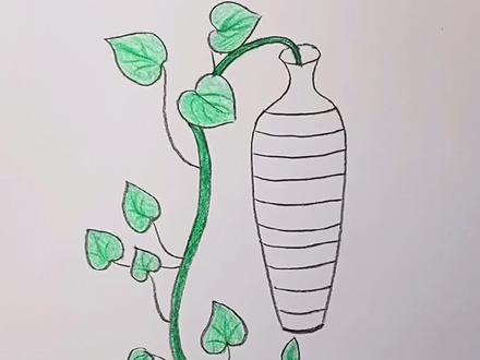 藤蔓绿箩来啦#儿童简笔画 #简笔画 #一起学画画 #想画就画 #育儿 @DOU+小助手