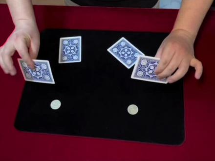 瞬间移动,经典魔术 四币归一 纯手法 教学#四币归一 #刘谦魔术揭秘 #魔术教学