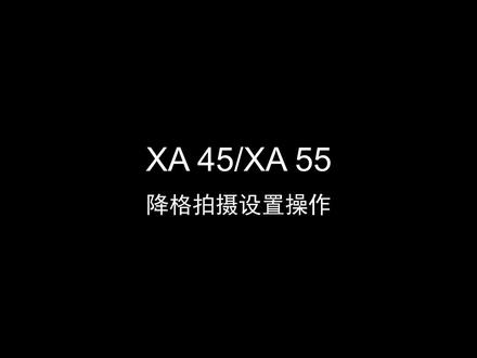 XA45/XA55降格拍摄设置操作