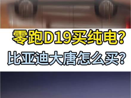 买纯电还是混动?关于零跑D19和大唐! #零跑d19 #比亚迪大唐 #问界M8 #银河M9 零跑D19纯电增程怎么选?比亚迪大唐纯电插混怎么买?