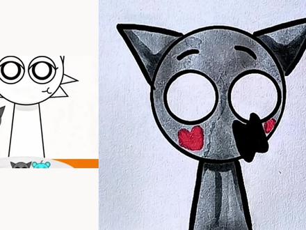 超可爱灰色盒子。 #简笔画