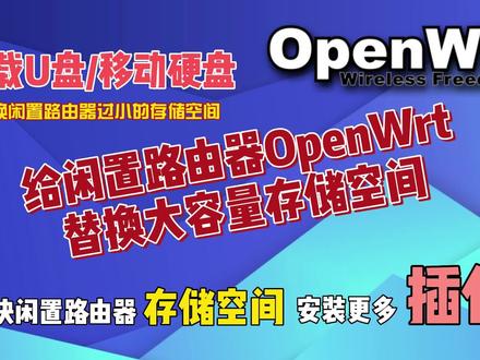 OpenWrt挂载U盘或移动硬盘,给闲置路由器更换更大存储空间02 #openwrt #U盘 #移动硬盘