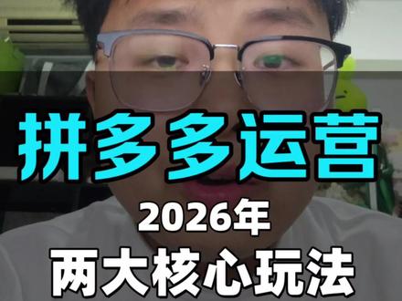 拼多多2026年只有两种打法#行业大揭秘 #拼多多运营 #电商