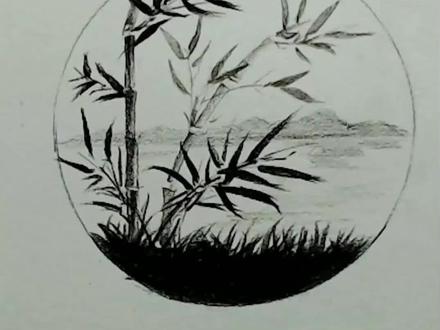 独坐幽篁里,弹琴复长啸。竹子这样画,简单又好看! #萌知计划 #兴趣才艺 @抖音青少年 #知识合伙人 #素描