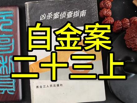 案后侧写上集#刑帧讲堂