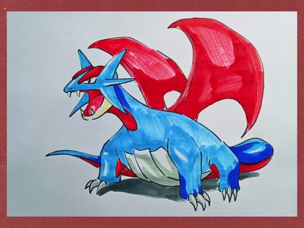 【宝可梦】绘画教程,画一只暴飞龙(暴蝾螈)#画画#宝可梦#绘画教程#美术课#小学生