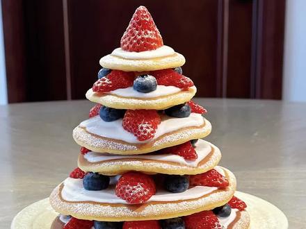 松饼圣诞树,做法简单又好吃,仪式感满满。#早餐