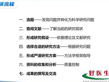 护理科研7大流程#护理科研 #科研 #护理科研选题 #知识分享 #医学科普 #线上教学 #临床医学 #论文