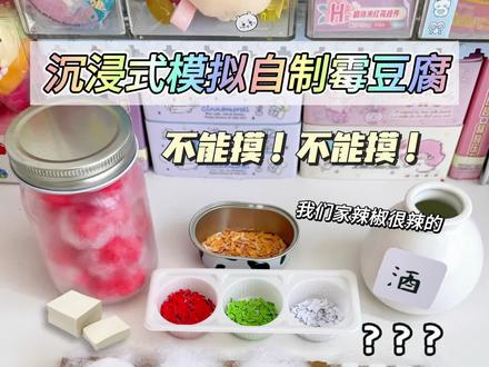 不能捏!模拟自制霉豆腐(二) #霉豆腐 #自制霉豆腐 #纯手工制作美食 #解压视频 #解压声控