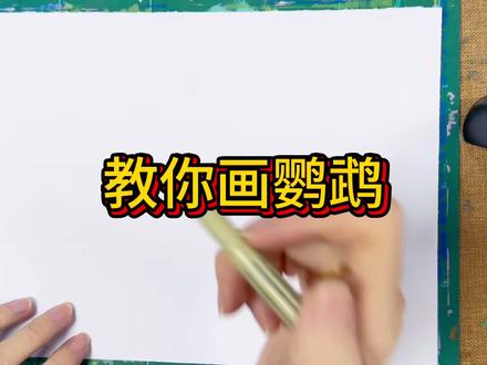 赵老师教你画鹦鹉🦜#绘画教程 #零基础学画画 #手绘教程 #手绘过程 #一起学画画