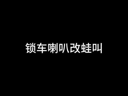 锁车喇叭改蛙叫#车灯升级 #氛围灯 #改装