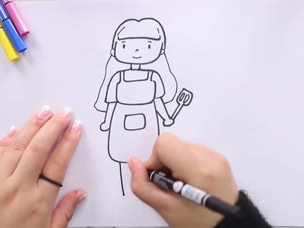 妈妈的身体怎么画简单