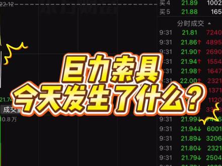 最伤人的不是直接下跌,是先给你冲高的希望,再砸碎所有幻想。 #真实生活分享计划 #巨力索具 #实盘记录的一天