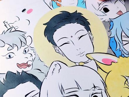 全家福来喽~ #手绘#非人哉#国漫#梅森尼斯马克笔