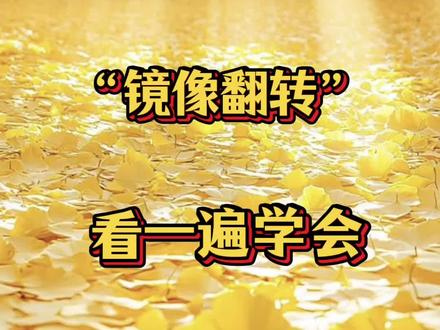 三分钟教你“镜像翻转”#视频剪辑 #短视频制作 #零基础学剪辑