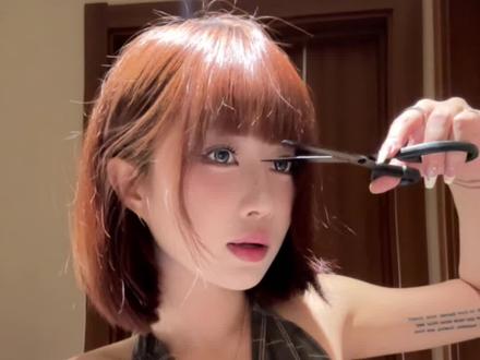 让理发店赚不了我们一分钱 #发型 #齐刘海 #漫画刘海 #短发