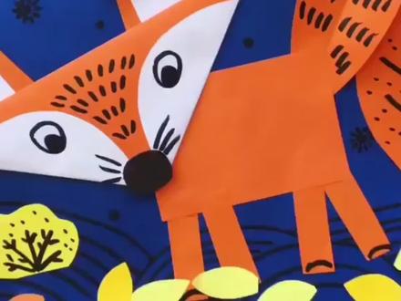 可爱的小狐狸剪贴画教程~#育儿 #幼儿园手工 #手工 #创意美术 #儿童手工 #儿童美术 #少儿创意美术