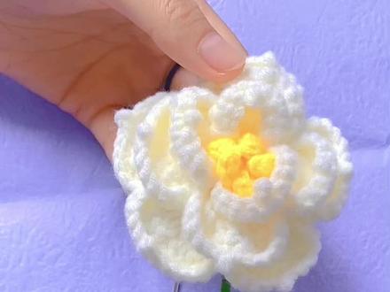 栀子花教程来啦#爱生活爱编织 #钩针教程 #我的手工日常 #原创手作 #毛线钩织