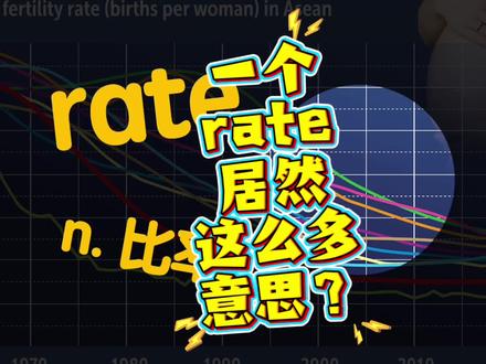 一词多义 一个rate居然有这么多种意思#英语启蒙 #零基础英语 #亲子英语 #趣味英语 #单词速记