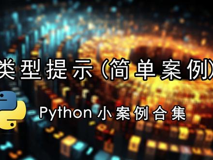 类型提示(简单案例)#Python #Python教学 #程序代码 #软件
