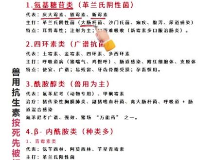 兽用抗生素分类 #执业兽医资格证#动物医学#畜牧兽医#兽医#宠物医疗
