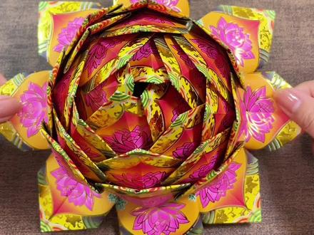 传统莲花的详细教程 #大莲花#传统手艺 #折纸教程#手工折纸 #简单易学