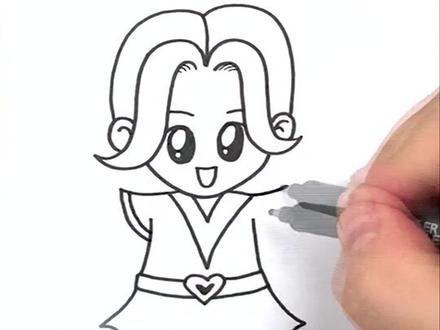 十二星座简笔画~摩羯座,坚强和忍耐的化身@抖音小助手