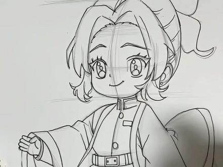 你家孩子也特别喜欢画动漫人物嘛?今天教你画一画蝴蝶忍,快来跟着视频打卡学习吧#线上美术课 #线上学画画 #动漫课 #蝴蝶忍 #手绘教程