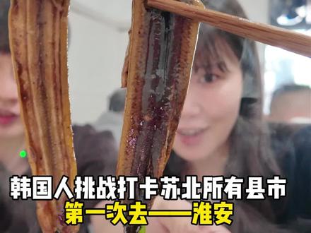 韩国人挑战打卡苏北所有县市,淮安旅行是什么体验! #淮安 #苏北 #江苏 #韩国人 #美食