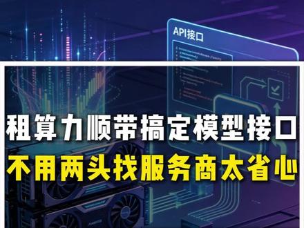 租算力顺带搞定模型接口#ai服务器代工 #定制算法自由 #算法代做 #token #模型训练