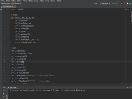 绘制表情包 turtle画图库 #python #编程入门