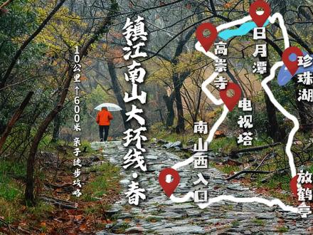 春天徒步|镇江南山大环线10km攻略,天晴带娃来!#镇江南山#周五趣玩日#户外徒步#徒步攻略#镇江周边游