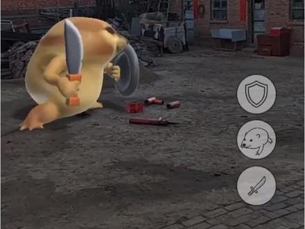 快跑,我的刀盾来了😄😄#剪映 #怪兽 #小唐人 #我的刀盾 #比比拉布